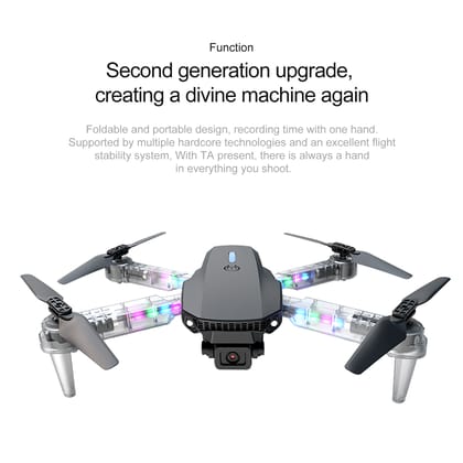 E88 Light Arms 4K HD Camera Drone | Foldable Design | App Control | One Key Takeoff & Landing | Altitude Hold | Single Battery