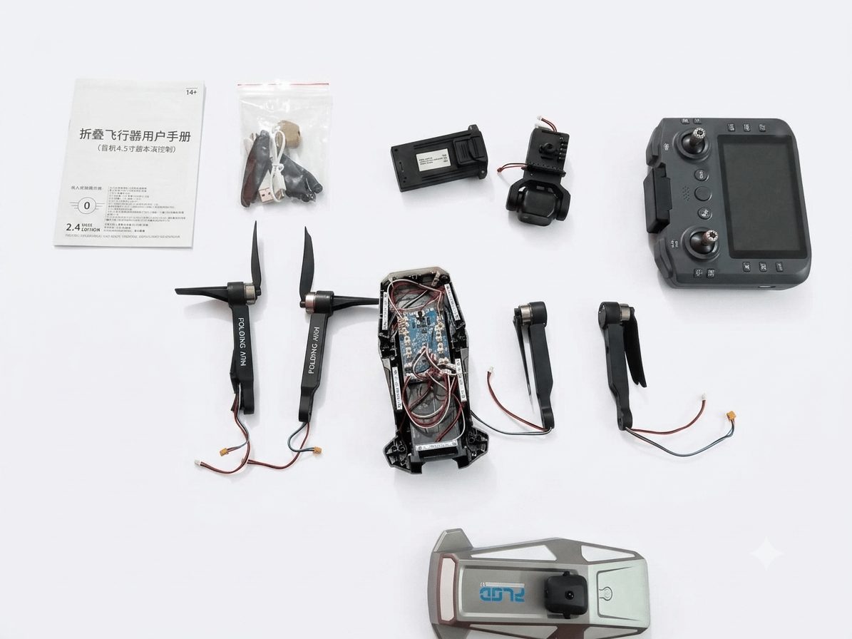 DIY NANO KIT ( Build Drone IN 10 MIN) S5HP GPS Drone with Dual 8K Camera, GPS Positioning, Single Battery, Foldable Premium RC Quadcopter for Aerial Photography & Beginners