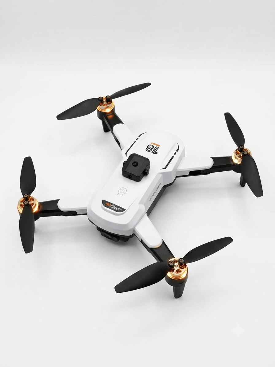 T18P HD Aerial Photography Drone with Brushless Motor, Dual Camera & Optical Flow Positioning | Includes Big Screen Remote, 2x Batteries & Memory Card | LED Lights, Perfect Birthday Gift for Beginners